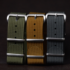 Ribbed Nato Strap Dark Blue 18mm - tienda online