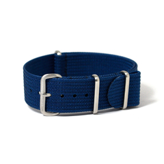 Ribbed Nato Strap Dark Blue 20 mm