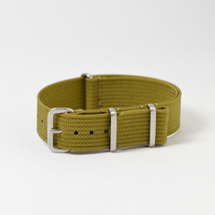 Ribbed Nato strap Khaki 18mm