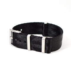 Nato Seatbelt Deluxe Black-Black 18mm