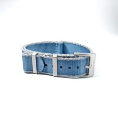 Nato strap Seatbelt Light Gray-Blue 18 mm