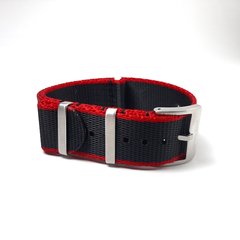 Nato strap Seatbelt Red-Black 20 mm