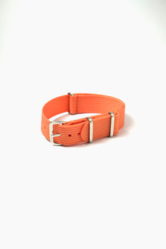 Ribbed Nato strap Orange 18 mm - comprar online