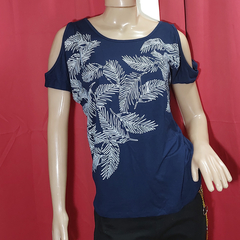 REMERA PLUMAS HOMBRO DESC. ART 1857