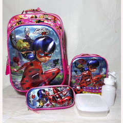 MOCHILA 5 PIEZAS CON CARRO Y LUZ + ACCESORIOS. ART M62-4 - comprar online