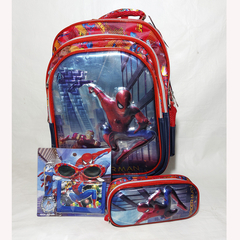 MOCHILA 2 PIEZAS CON CARRO Y LUZ + ACCESORIOS. ART M64-1