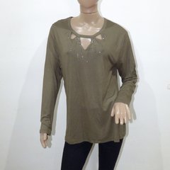 Remera de Modal con Abertura en Escote. Art 1023