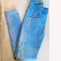 JEANS ELASTIZADO CON STRASS. ART 4095