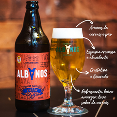 Cerveja Albanos Pilsen - 600ml (Caixa 12 unidades) na internet
