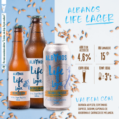 Cerveja Albanos Life Lager - 473ml (Caixa - 12 unidades) - comprar online