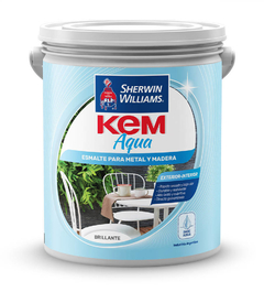 Kem Aqua Esmalte Al Agua Blanco Brillante X 4 Lts