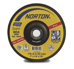 Disco de Desbaste Metal 115 x 6,4 mm Norton BNA Caja x 10 Un