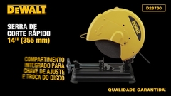 Sierra Sensitiva 14 pulgadas 2300 W Dewalt D28730 - comprar online