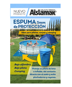 Espuma Aislante Bajo Piletas Aislamax 5mm x 20 Mts - comprar online