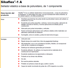 Sellador Sikaflex 1a Elastico Poliuretano Gris Sika X 300ml - comprar online
