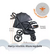 BIPOKIDS COCHE CUNA REVERSIBLE REGULACION EN ALTURA CON BOLSO Y TELA MOSQUITERA ART. BBS119 - tienda online