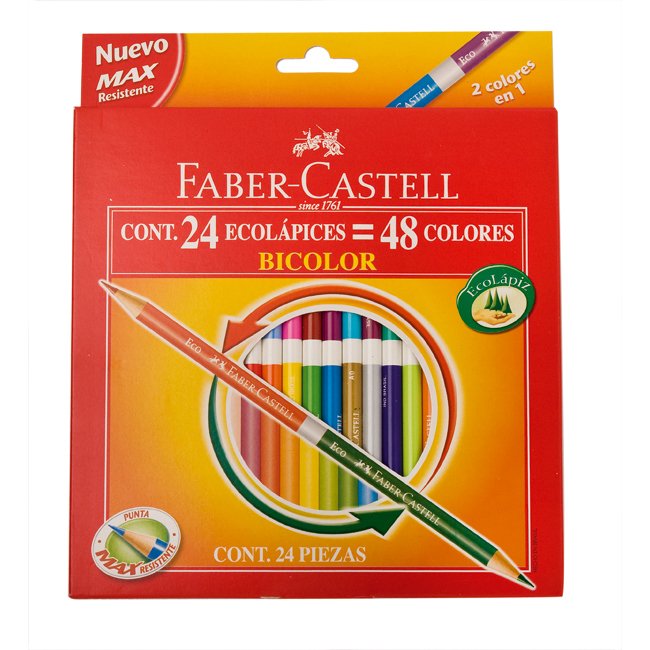 Lápices de colores Faber-Castell Ecolapiz estuche x 36 + sacapuntas