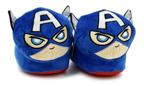 PANTUFLAS CAPITÁN AMÉRICA CON LUZ DE PELUCHE ORIGINALES MARVEL / DISNEY