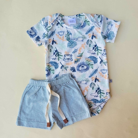 PACK BABY BODY + SHORT LEONES CELESTE