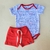 PACK BABY BODY + SHORT OSOS ROJO