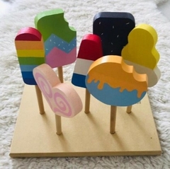 Set de helados madera en internet