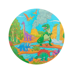 Rompecabezas circular madera Dinosaurios - comprar online