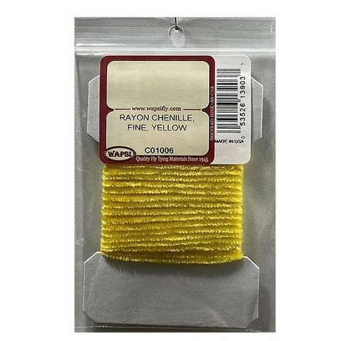 RAYON CHENILLE FINE YELLOW (C01006) (053526139037)