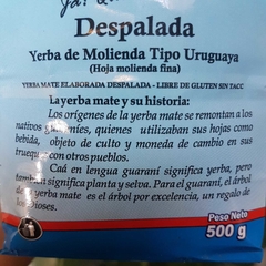 500 g Yerba mate agroecológica despalada, molienda fina "Ajedrez" sin tacc - comprar online