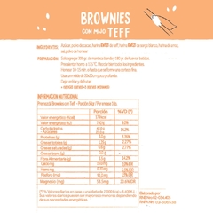 500 g Premezcla brownie | con teff, "Kwezi" sin tacc - comprar online