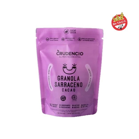 200 g Granola raw "Crudencio" sarraceno-cacao, sin tacc