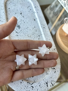 ESTRELLAS MERKABÁ TETRAÉDRICA CUARZO BLANCO X3 U.