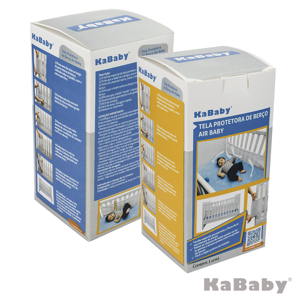 Protetor de Berço Tela Respirável Air Baby Branca - Kababy - Tutti