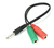 Cable Adaptador Miniplug 1 Macho A 2 Hembra 3.5mm Auxiliar