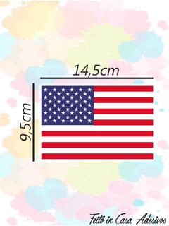 Adesivo Bandeira Estados Unidos 14,5cm