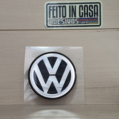 Adesivo Resinado Volkswagen Preto e Cromado