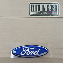 Adesivo Resinado Ford Azul e Cromado