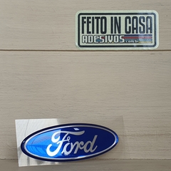 Adesivo Resinado Ford Azul e Cromado - comprar online