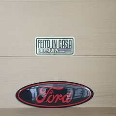 Adesivo Resinado Ford Preto e Vermelho 10cm - comprar online
