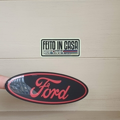 Adesivo Resinado Ford Preto e Vermelho 12cm - comprar online