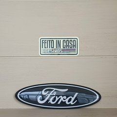 Adesivo Resinado Ford Preto e Branco 13cm