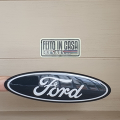 Adesivo Resinado Ford Preto e Branco 13cm - comprar online