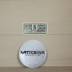 Adesivo Resinado Vittoria Wheels Cinza Escovado 6,9cm