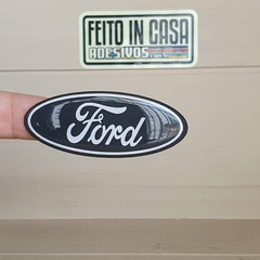 Adesivo Resinado Ford Preto e Branco 5,5cm