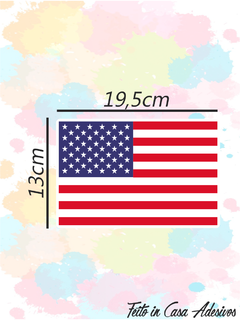 Adesivo Bandeira Estados Unidos 19,5cm