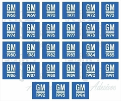 Adesivo Ano GM Chevrolet 1974