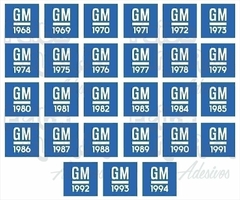 Adesivo Ano GM Chevrolet 1996