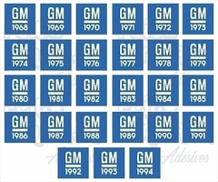 Adesivo Ano GM Chevrolet 1999