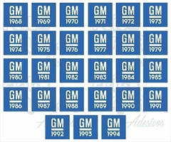 Adesivo Ano GM Chevrolet 1975
