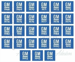 Adesivo Ano GM Chevrolet 1969
