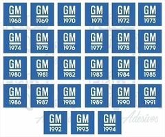 Adesivo Ano GM Chevrolet 1993